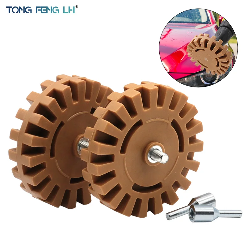 

6mm Shank Pneumatic Degumming Disc To Rubber Wheel Degumming Grinding Car Tire Polishing Wheel 4 Inch Removal Wheel