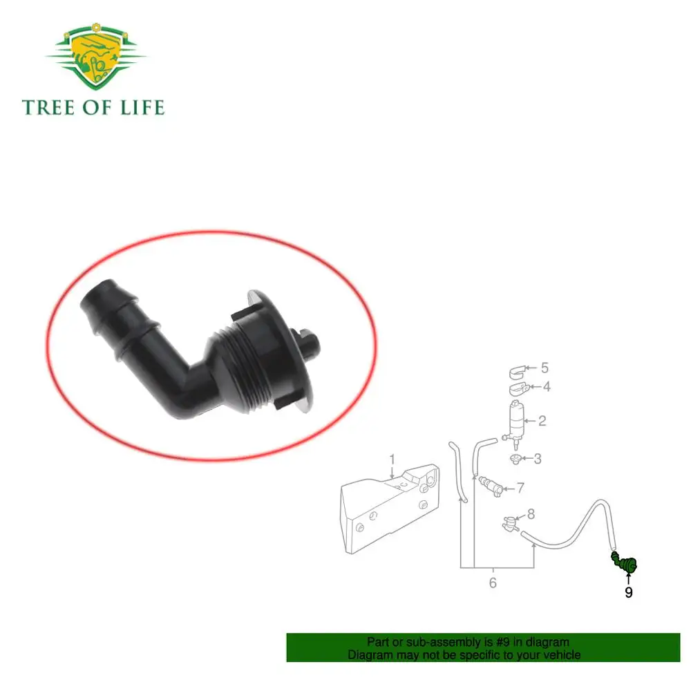 Genuine Mercedes-Benz OEM Headlight Washer Nozzle 0008600847 For W463 G-Class - Black, Direct Fit