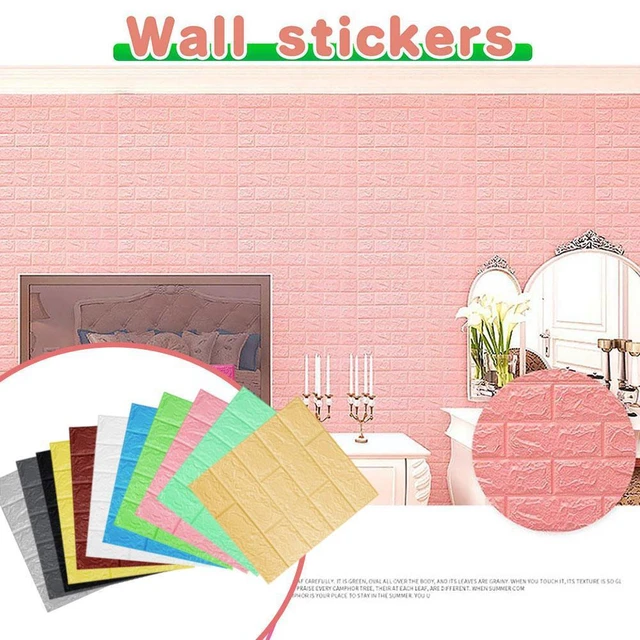 Pegatinas de pared de ladrillo 3D de 10 piezas, papel tapiz de decoración  de espuma impermeable para revestimiento de paredes de niños, fondo DIY  para sala de estar - AliExpress