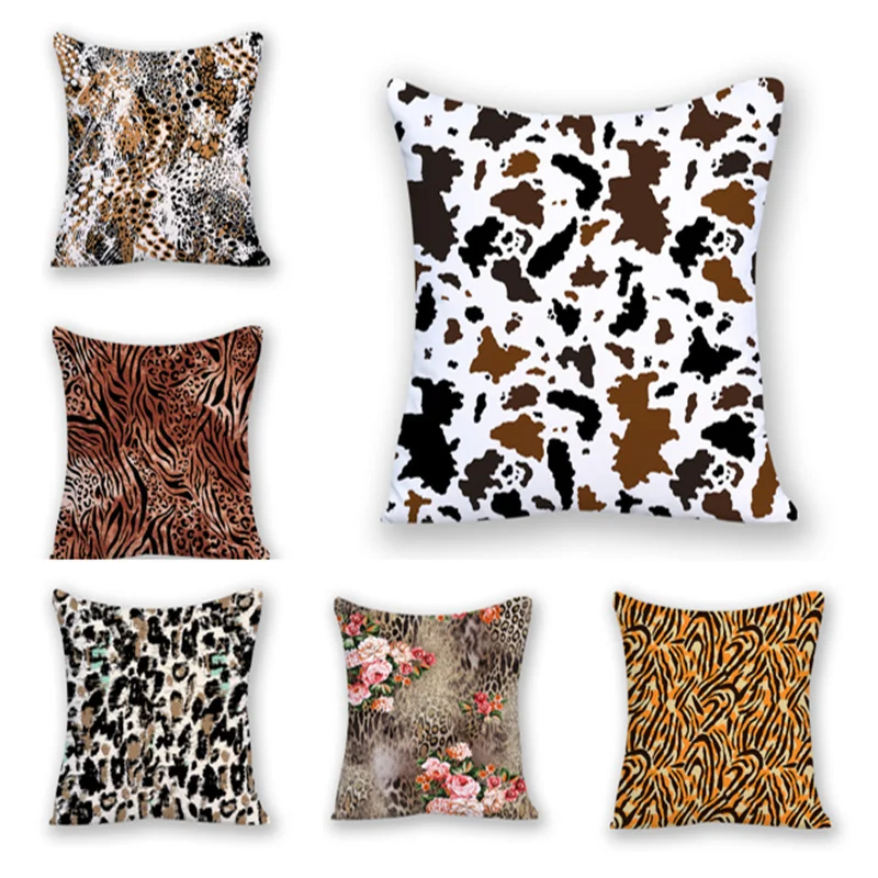 

Luxurious Spotted Animal Pattern Double Sided Pillowcase Stripes Solid Color Floral Cushion Cover Boy Girl Kid Room Decor DF19