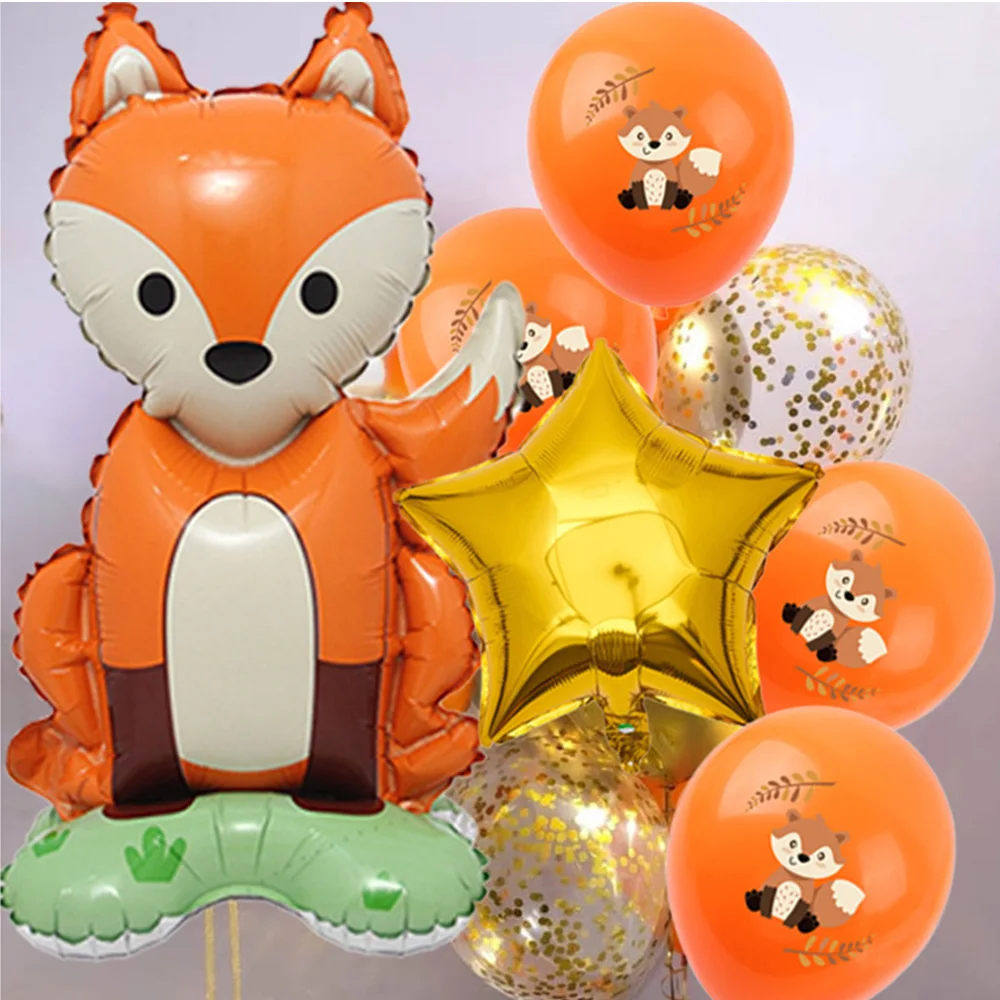 Balloons Fox Baby Shower Decorations Boy First Birthday Book