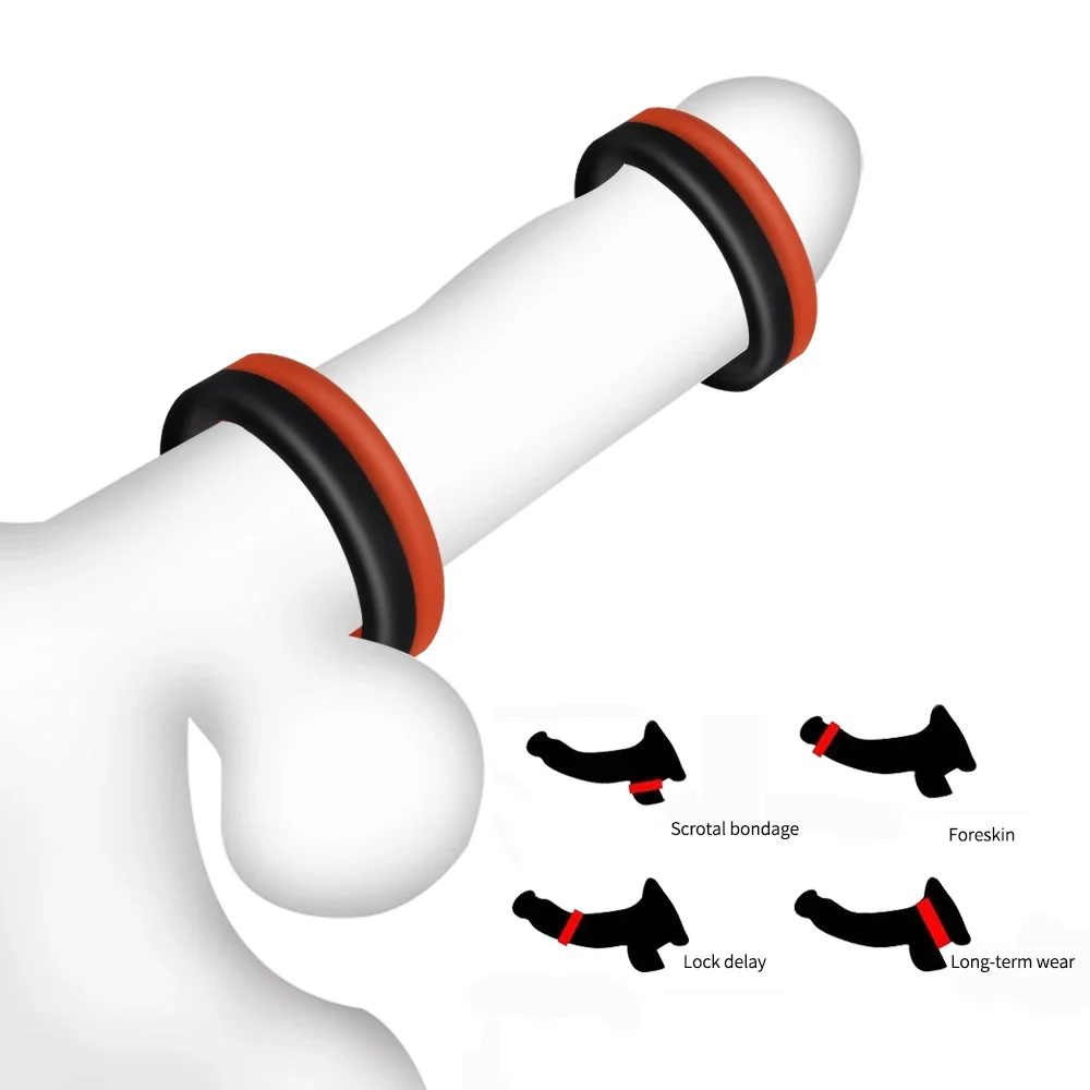 Silicone Penis Ring Penis Ring Silicone Penis Rings Male Lock Essence Chastity Device Cock Ring Delay Ejaculation For Male Couple Masturbator Adult Sex