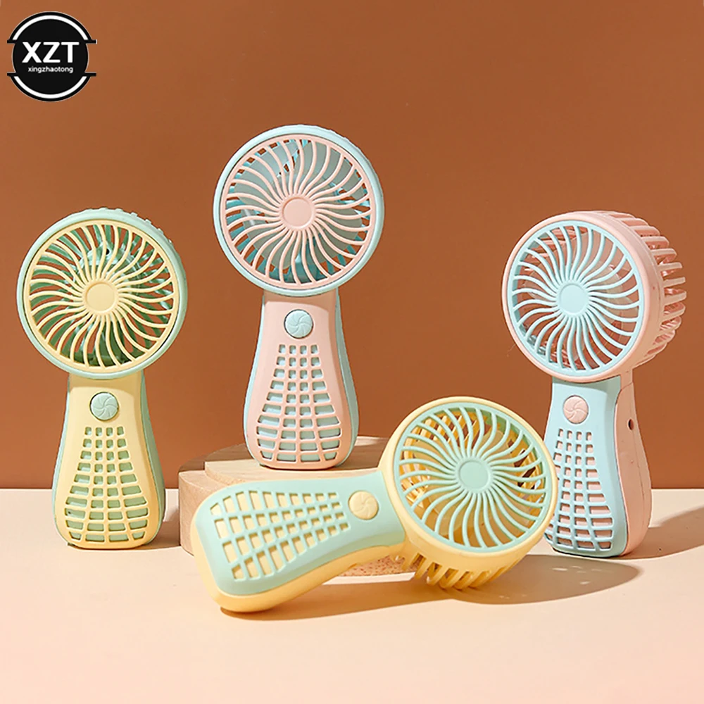 250ma Mini Portable Fans Handheld USB Rechargeable Fan Mini Desktop Air Cooler Outdoor Fan Cooling Travel Fans Ventilation
