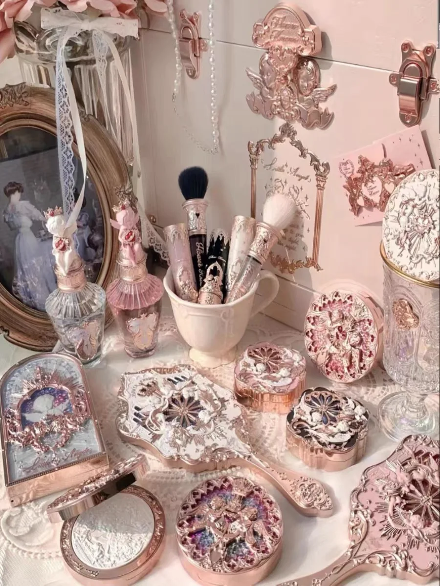 Flower Sa Little Angel Makeup Set Allin Gift Box Rossetto Mud Eyeshadow Cheek Creamy