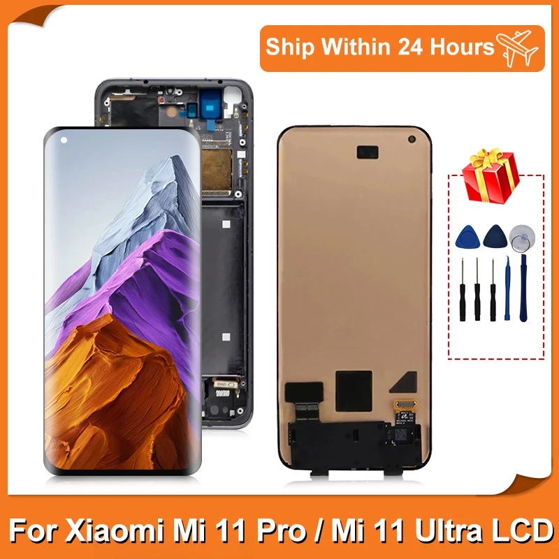 

Original 6.81" For Xiaomi Mi 11 Pro LCD Touch Screen Digitizer Assembly For Xiaomi Mi 11 Ultra M2102K1G M2102K1C Display Replace