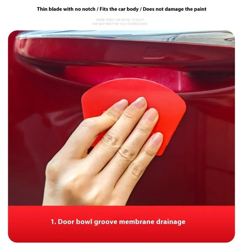 31BC 차량 필름 포장 설치용 전문 플라스틱 스크레이퍼 인체 공학적 그립 곡선 블레이드 다목적 응용 프로그램