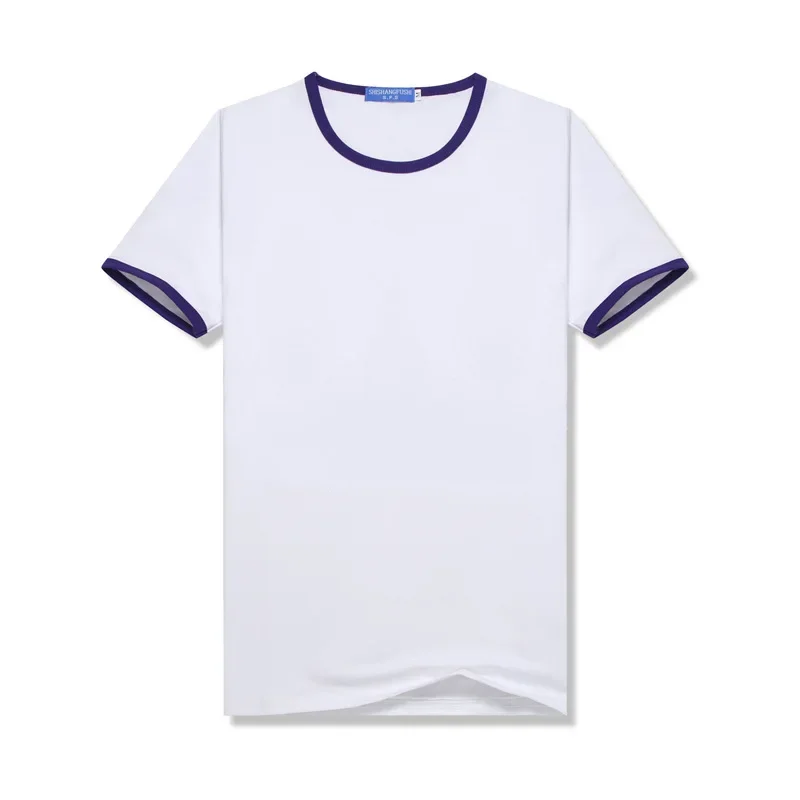 Polyester Tees Summer Raglan Short Sleeve Round Neck Tops for Adult Kids Sublimation Blank White T-shirt Family Matching Outfits 2
