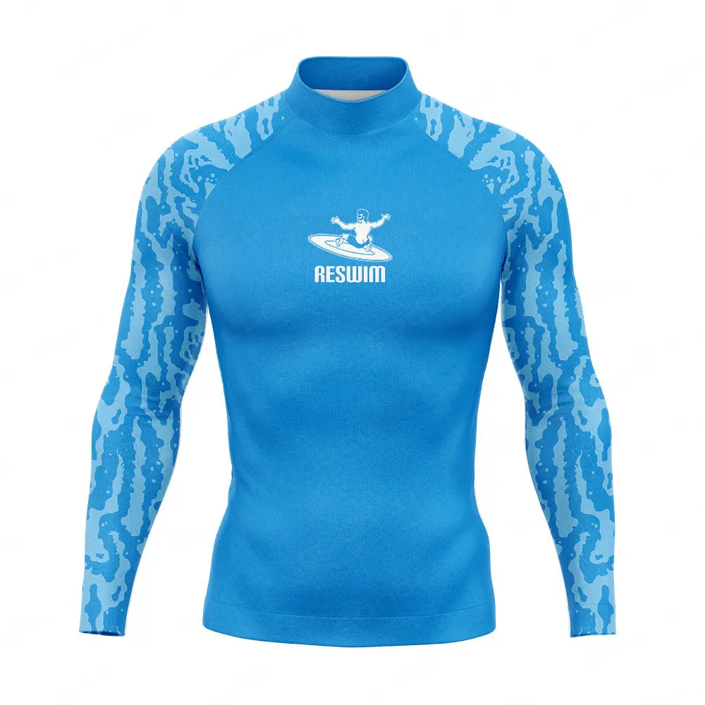 Men's Swimsuit Rash Guard Long Sleeve Swim Surf Shirts UPF 50 Swimwear All Time T-Shirt Sports Surf Diving Clothes Rashguard