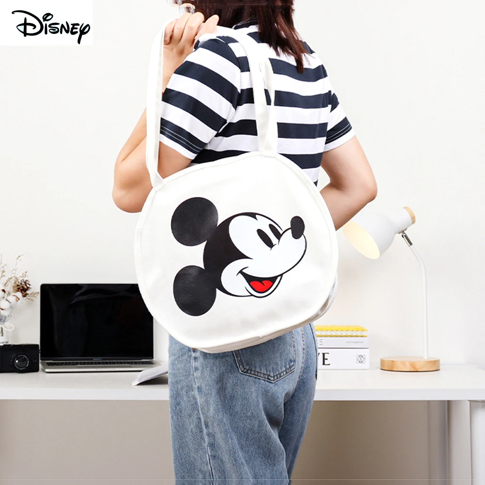 Disney Mickey Mouse Hand Bag Female Minority Design Cartoon Armpit BAG Canvas One Shoulder Handbag Dumpling