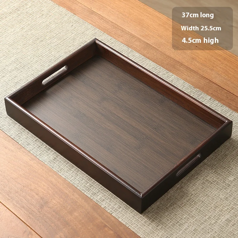 صينية شاي خيزران مستطيلة