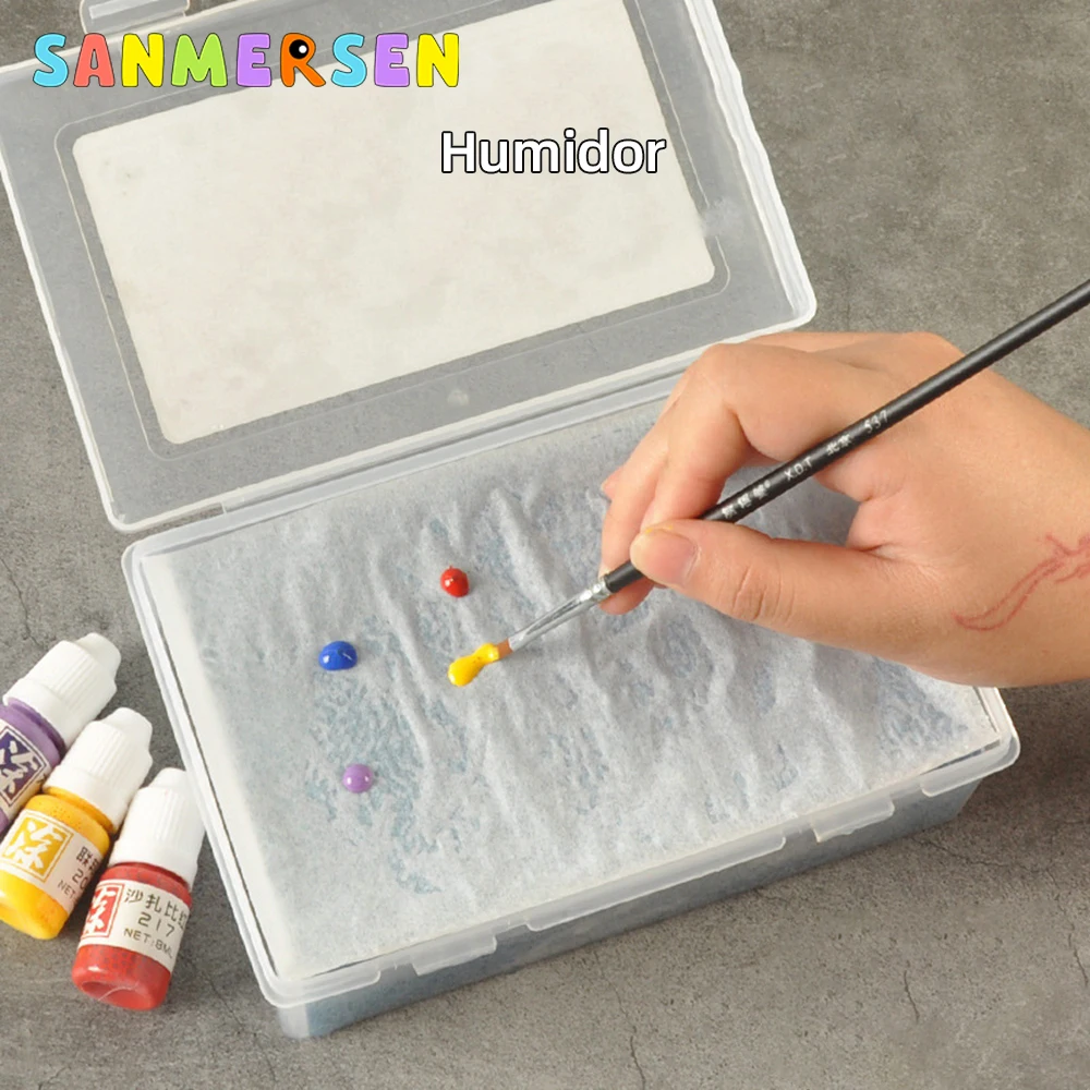 

Water-based Paint Set Hand-painting Wet Palette Coloring Tool Pigment Toning Model Painting Moisturizing Box for Model Hobby DIY