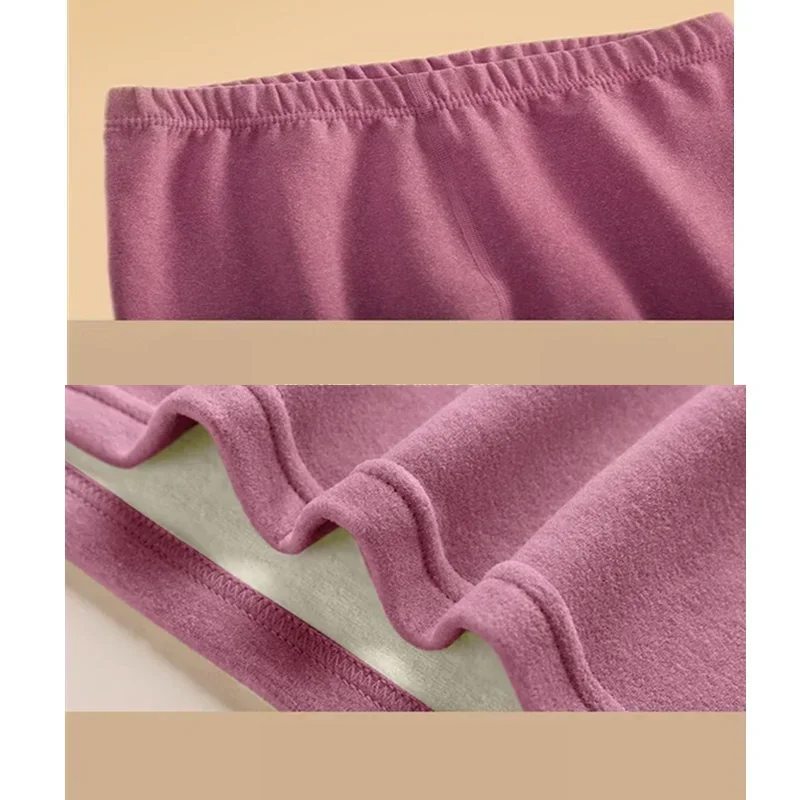 Double Sided Velvet Underwear for Women Set Thick Intimate Self-heating Bottoming High Collar Top+trousers 2 Piece Set W21