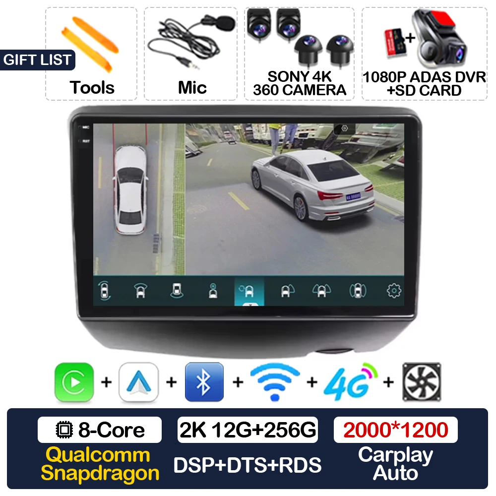Roinvou 4+64G Android 15 Autoradio Für Toyota Yaris/Vizi 2005-2011 Mit
