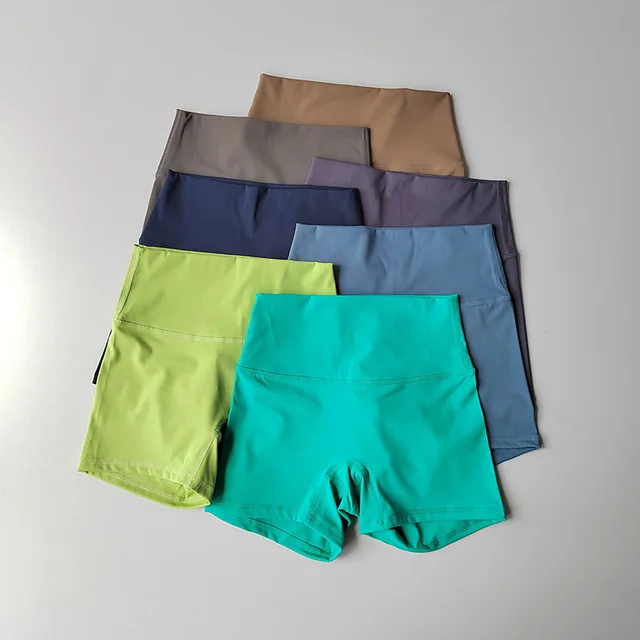 New Nude Three-point Shorts for Women Quick-drying Running Sports Anti-exposure Base Hot Pants Breathable Pilates Yoga Pants