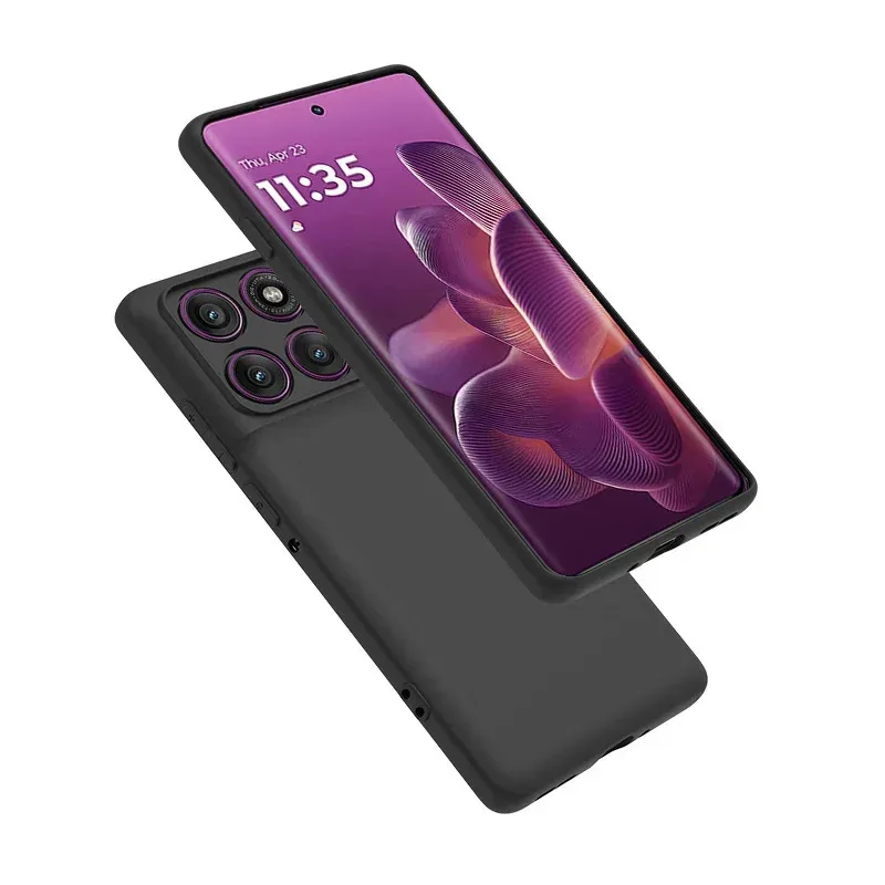 Slim Matte Black Soft TPU Silicone Back Cover Phone Case