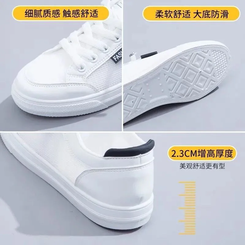 White Tennis Athletic Woman Running Shoes Female Casual Sneaker Sports Comfortable 2024 Trend Loafers Skateboard Summer Leather