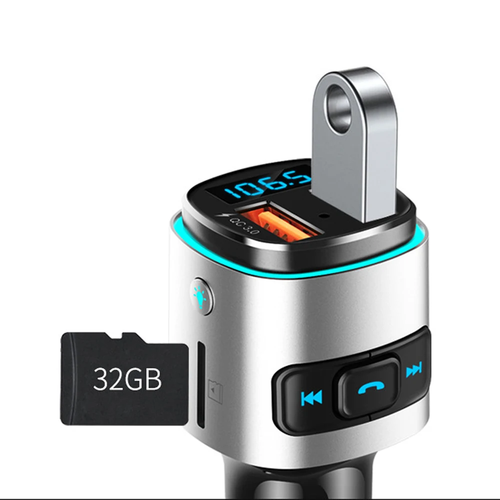 BC41 Car MP3 Bluetooth compatible Player Car Charger with QC3.0