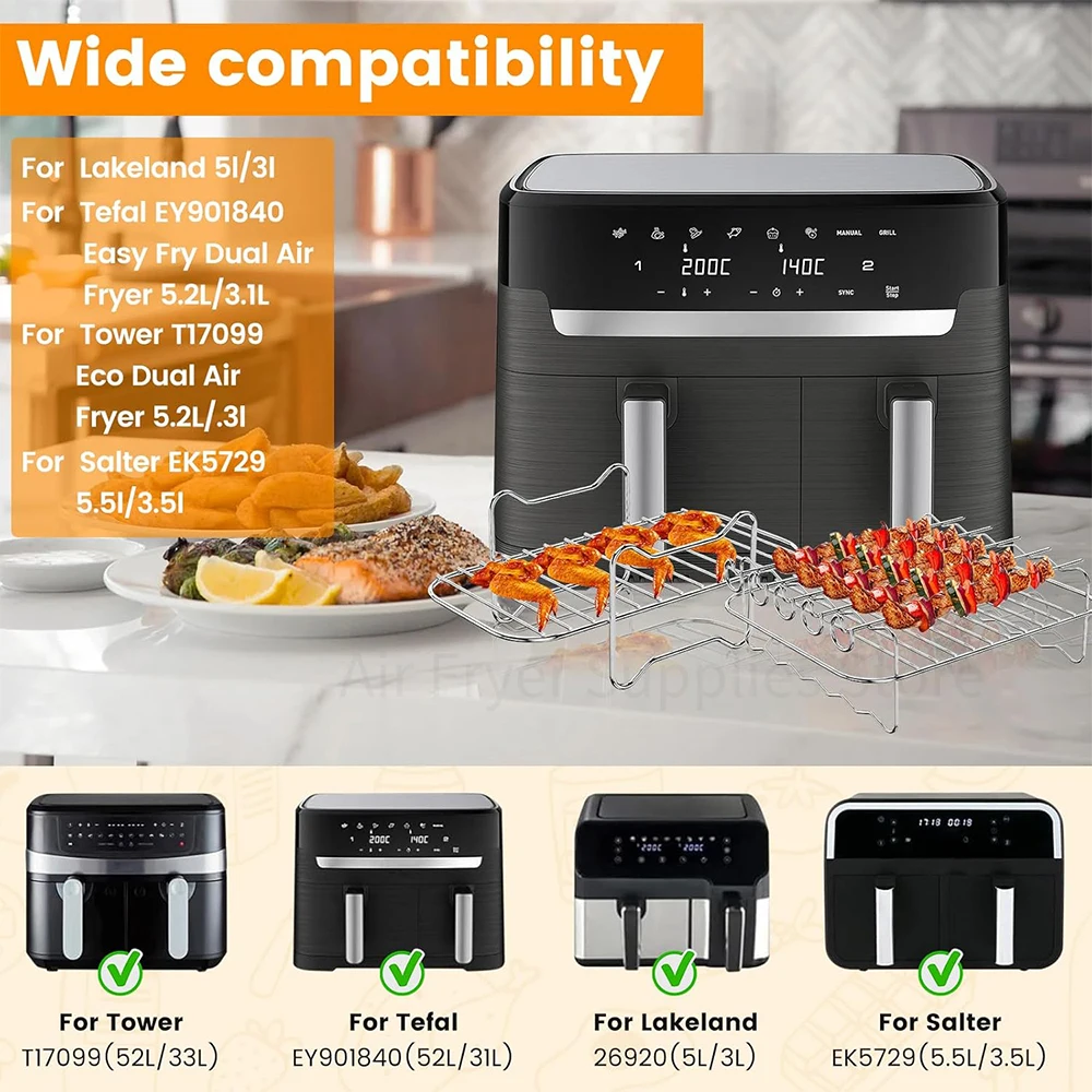 Air Fryer Accessories Set for Tefal EY901840 Silicone Baking Molds