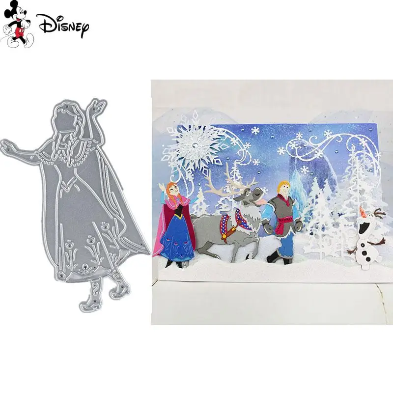 Disney Frozen Cutting Dies Princess Anna Diecut for DIY Scrapbooking Embossing Paper Cards Crafts Making New 2022 Dies