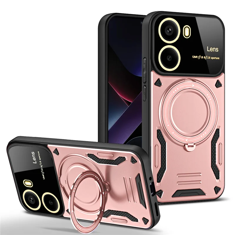 Armor Magsafe Magnetic Ring Case with Wireless Charging and Lens Protector