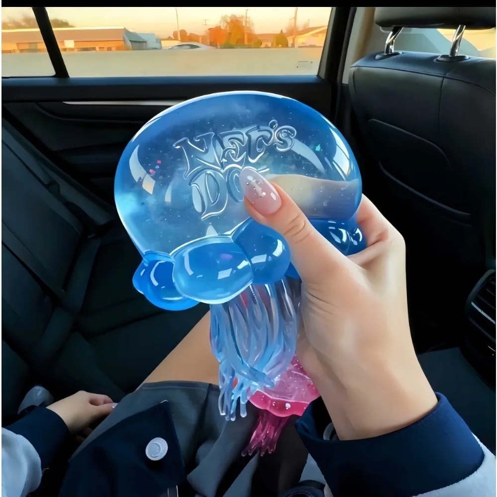 Squishies Nee Doh Jellyfish Squish Toy Fidget Toy, Water Sensory Soft Jelly Squeeze Stress Relief Fidget Toy Squeeze Blind Box 2