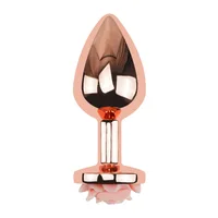 Analplug aus Metall mit Rosenblütenbasis, Buttplug aus Edelstahl für Anfänger, Petite Rose Butt Jewelry Sexspielzeug für Erwachsene 4