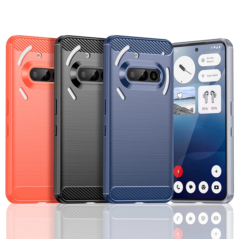 Sleek Carbon Fiber Shockproof TPU Case Cover