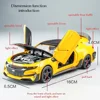 Scale 1/32 Camaro Toys Model Car Alloy Metal Diecast With 4 Door Opened Sound Light Pull Back Vehicle for Boy Gift Collection 2