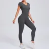 Yoga Set Sexy Backless One-piece Suit Female Rompers Quick Dry Yoga Clothing Workout Bodysuits Flared Sports Jumpsuit Women 4