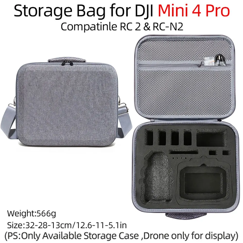 Sac de transport DJI Mini 4 Pro - Étui rigide gris clair/vert