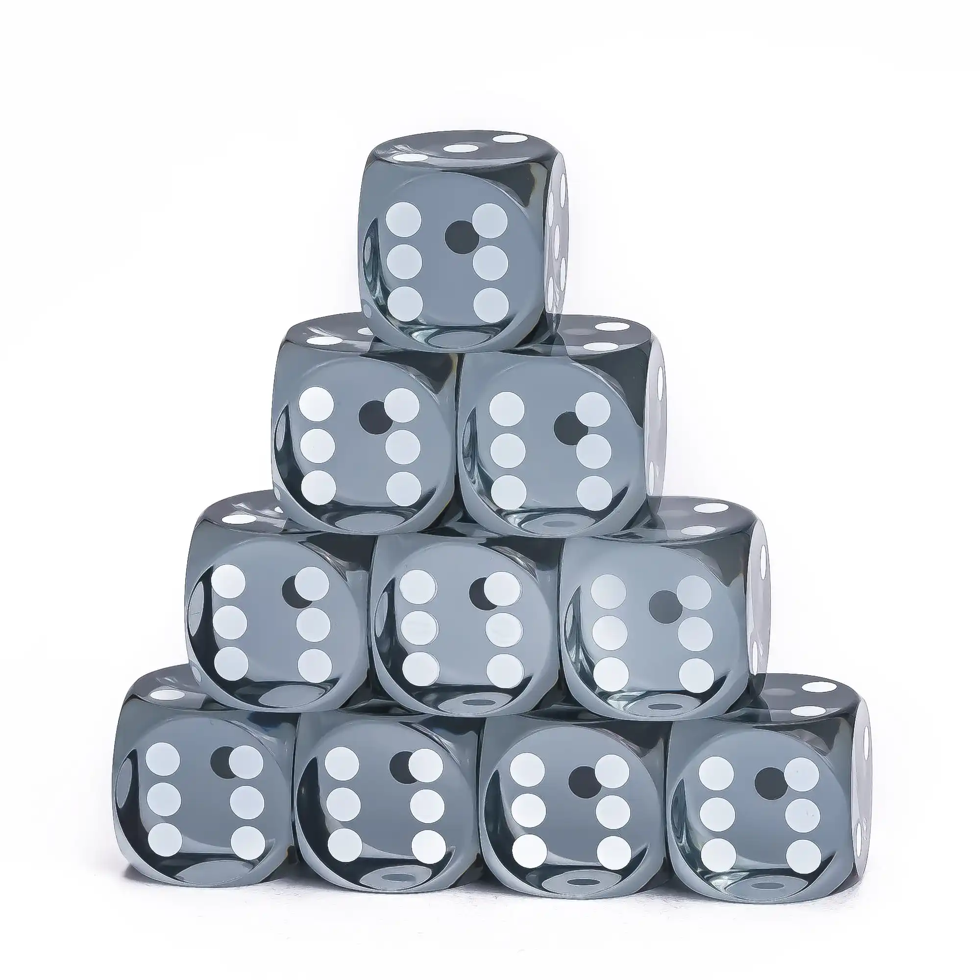 Game Dice Dice Set Resin Dots D6 Precision Dices Transparent Six Sides Dice Round Corner 4PC 16mm Standard D6 for RPG Board Game Club Bar Gambling