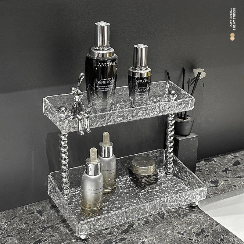 

Акриловый стеллаж для ванной комнаты из камня "ледник", стеллаж для туалетной косметики, стеллаж для хранения губной помады, органайзер, стеллаж