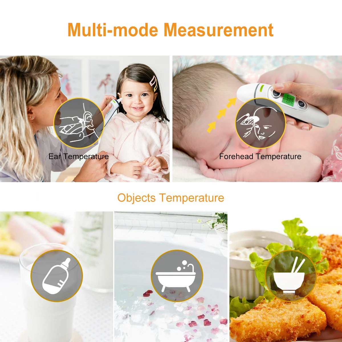 Digital Thermometer Medical Electronic Infrared Forehead Thermometer Non-contact Ear Thermometer Adult And Child Fever