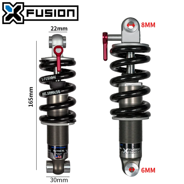 X-FUSION Bicycle Rear Shock Absorber Damping Adjustment