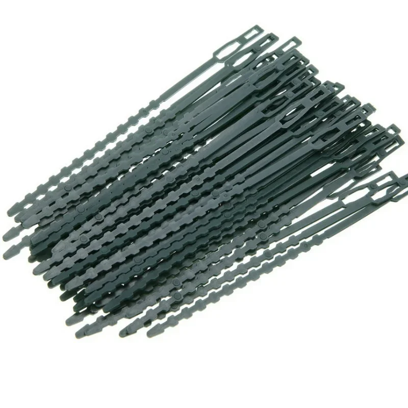 Adjustable Plastic Plant Cable Ties Reusable Cable Ties 50pcs plant cable ties For Garden Tree Climbing Support Plant Vine Tomato Stem Clip