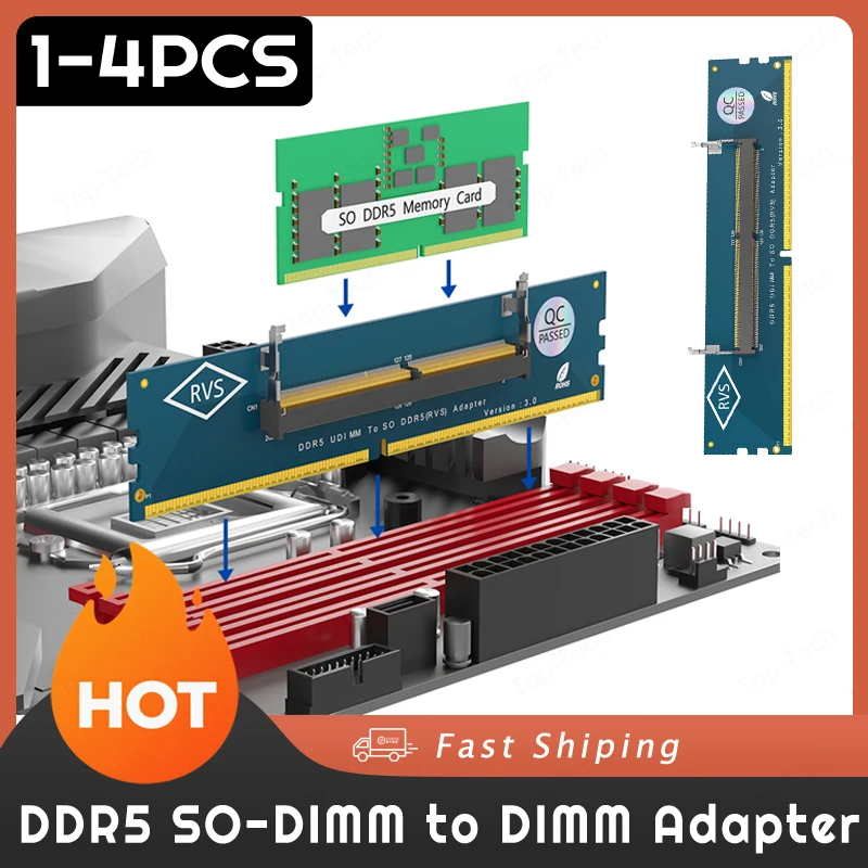 Laptop SO DDR5 RAM To Desktop DDR5 U-DIMM Adapter Memory Card Converter Laptop To Desktop SO-DIMM PC DIMM Card