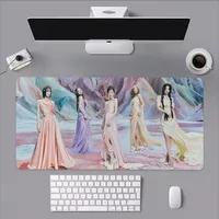 Kpop Girl Cosmic Music Mouse Pad Computer Laptop Gaming Office Wrist Guard Non Slip Keyboard Pad 1