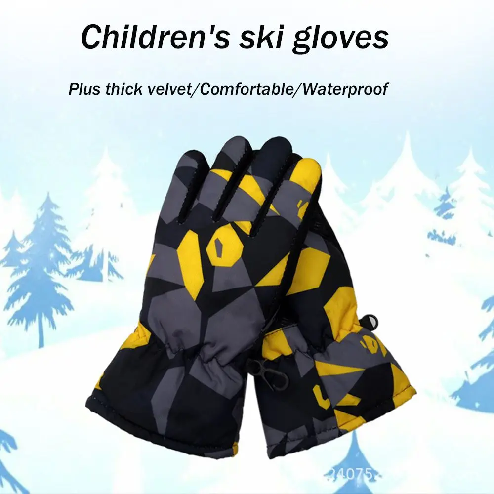 Children Kids Winter Snow Warm Gloves Boy Girls Ski Snowboard Windproof Waterproof Thicken Keep Warm Winter Must