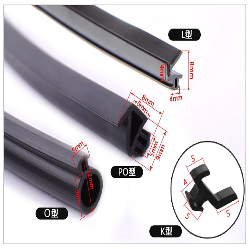 5/10MM Plastic Steel Door And Window Sealing Energy-saving Strip Wind Proof Waterproof And Soundproof EPDM Rubber Strip