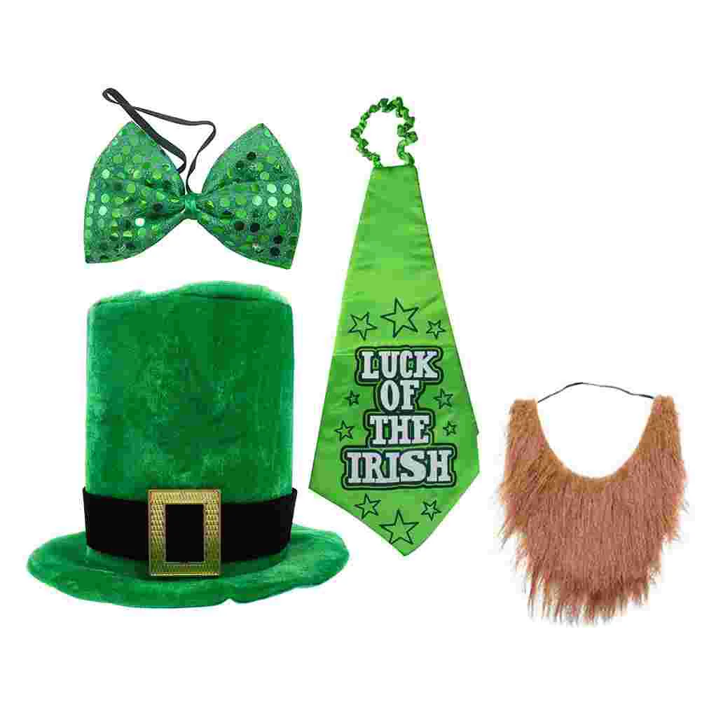 

Шляпа ирландского фестиваля, украшение на День ирландской елки, уникальный декоративный тканевый галстук-бабочка в стиле Св Патрика
