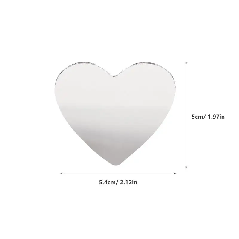 Mini Pcs Alloy Mirror Portable Makeup Small Heart Shape Unfinished delicate Pocket DIY Art Craft Touch Screen Standing makeup mirror 20