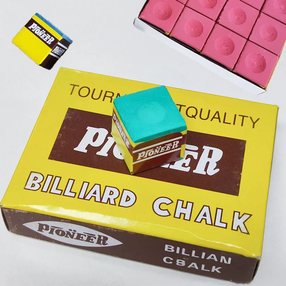 No-slip Cue Chalk New Pool Cue Tip Calcium Carbonate Billiard Chalks Indoor Sport Red/Blue/Green Snooker Accessory Billiard Cue