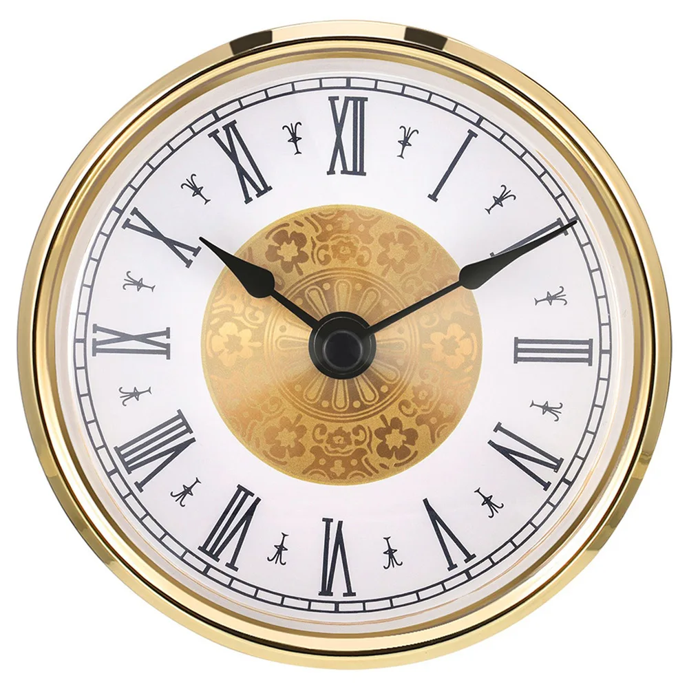 wall clock movement quartz clock movement clock accessory kit 80MM Quartz Clock Inserts Classic Clock Craft Quartz Movement Round Clocks Head Insert Roman Arabic Numerals