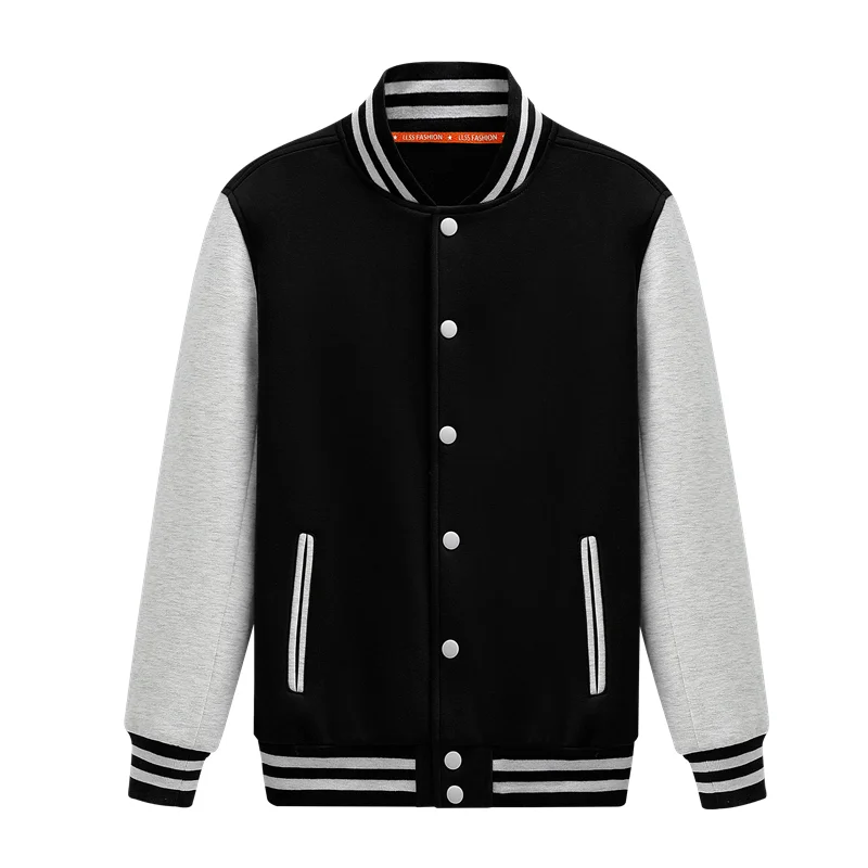 thumbnail image 5 of Moda Primavera/otoño Unisex Patchwork uniforme de béisbol adolescentes estilo Preppy manga corta chaqueta de marea para hombres y mujeres, 5 of 5