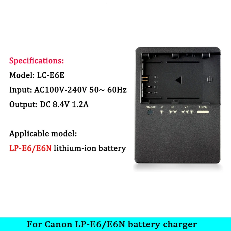 Canon Lc E6e Lp E6 Battery Charger | Chargers Lp E6n Canon - Lc-e6e Lc-e6  Charger - Aliexpress