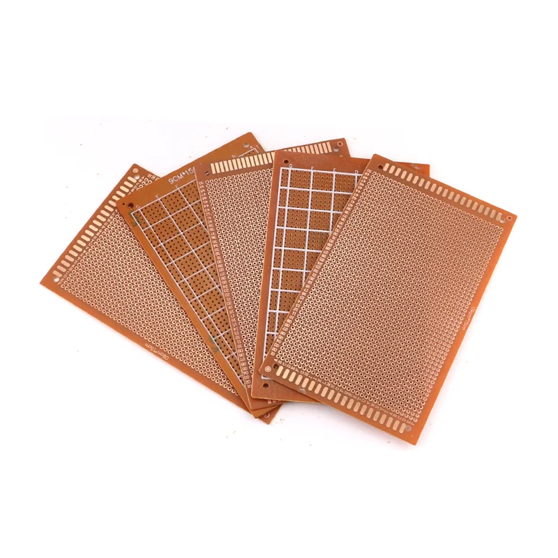 5PCS 9x15 9*15cm Single Side Prototype PCB Universal Board Experimental Bakelite Copper Plate Circuirt Board Yellow 1pcs 8x8cm 80x80 mm blue single side prototype pcb universal printed circuit board protoboard for arduino