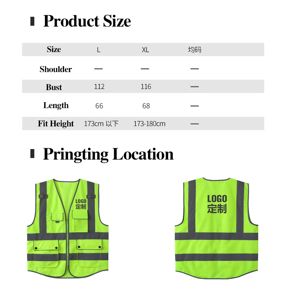 Safety Vest for Men Women High Visibility Class 2 Vest with Multi Pockets Meets ANSI Standards Hi Vis Work Clothing