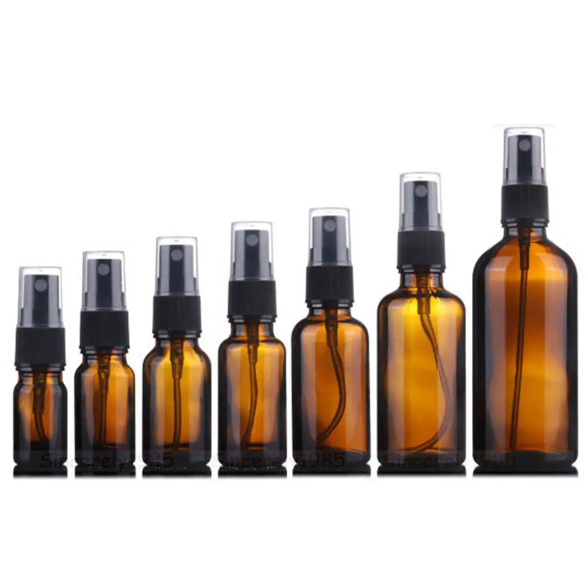 5X 10X 5/10/15/20/30/50/100ML BlueGreen Clear Amber Glass Spray Bottle Essential Oil Sprayer Portable Refillable Travel Bottl