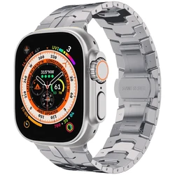 Sleek Iron Man Stainless Steel Watch Band Bracelet for 42 44 45 49mm (Titanium)
