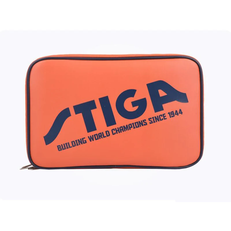 stiga table tennis suare case PU surface double layer could hold two table tennis racket ping pong case